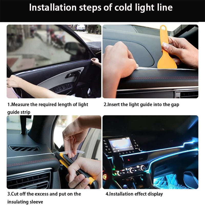 1M/3M/5M Car Interior LED Neon Strip