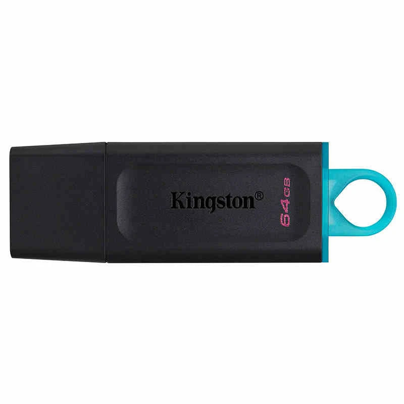 Kingston USB 3.0 Flash Disk 32GB 64GB Mini Key Pendrive With Lanyard Black Flash Drive 128GB Memory Stick For Computer Drives