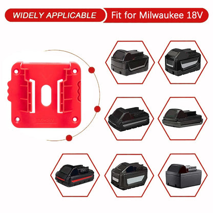 5 Pack Battery Holder/Battery Mount For Milwaukee 18V