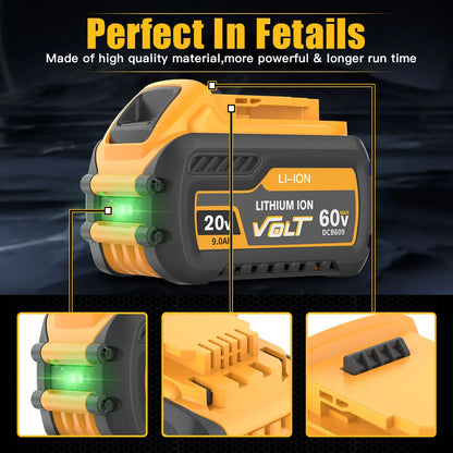 For DEWALT 20V/60V Max compatible with FlexVolt 60V Max