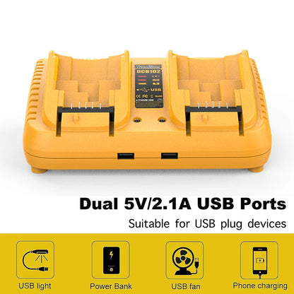 DCB118 DCB102 Battery charger for Dewalt Battery 12V, 14.4V, 18V & 20V