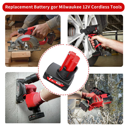 For Milwaukee M12 12V Battery 7000mAh Li-ion Replacement XC