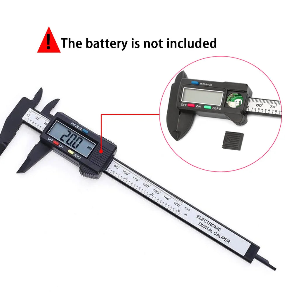 150mm 100mm Electronic Digital Caliper Carbon Fiber Dial Vernier Caliper Gauge Micrometer Measuring Tool