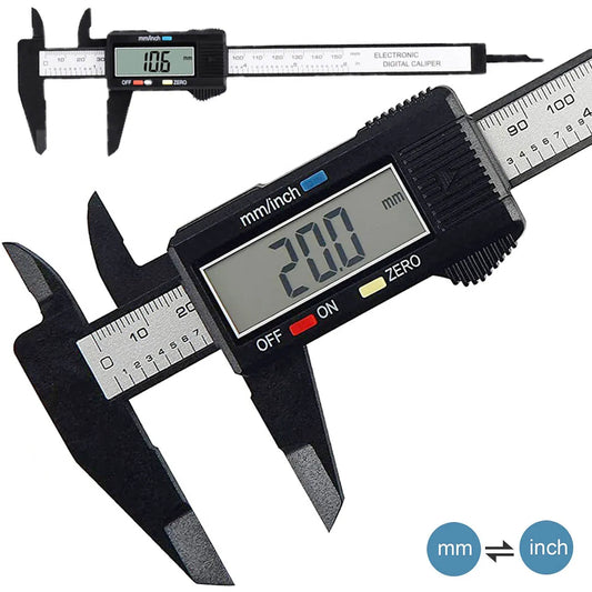 150mm 100mm Electronic Digital Caliper Carbon Fiber Dial Vernier Caliper Gauge Micrometer Measuring Tool