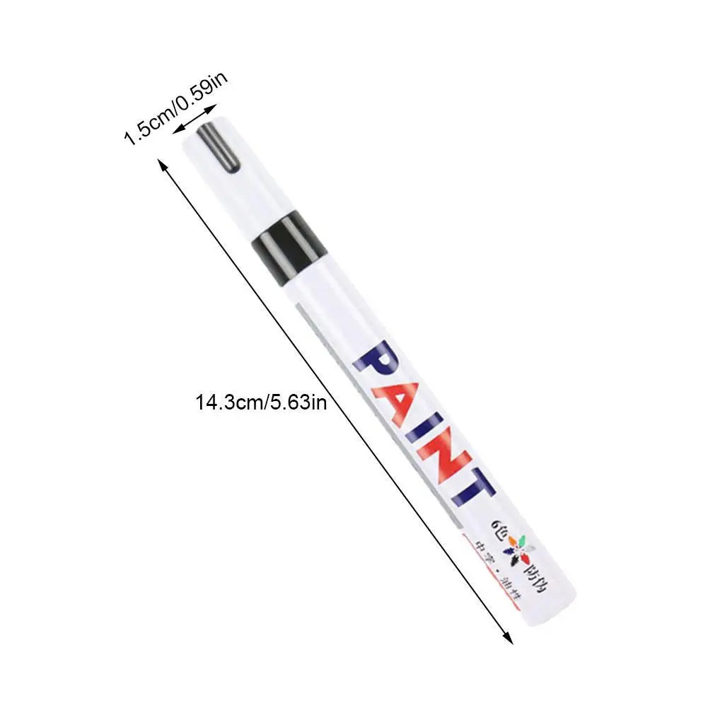 3pcs White Paint Pen Paint Markers Waterproof Car Tyre Oil-Based Paint Pen Set Quick Dry And Permanent