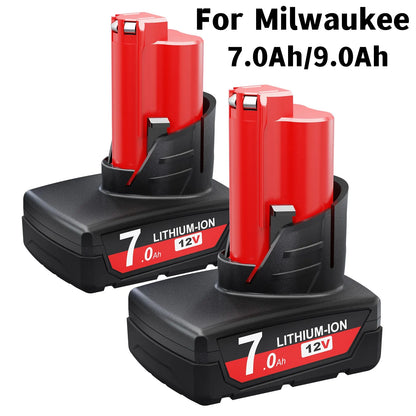 For Milwaukee M12 12V Battery 7000mAh Li-ion Replacement XC