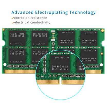 TECMIYO Laptop Memory RAM DDR3 DDR3L 8GB 4GB 1600MHz 1333MHz SODIMM 1.35V 1.5V PC3/PC3L-12800S PC3-10600S Non-ECC 1PCS - Green