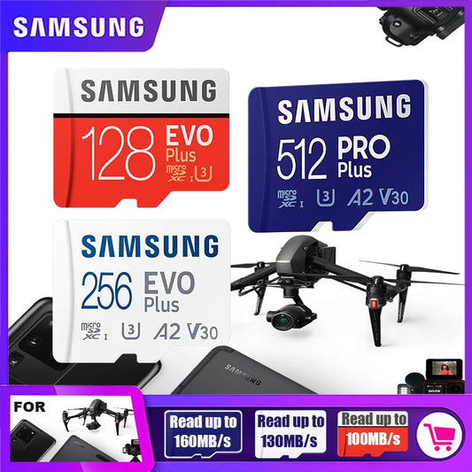 SAMSUNG Original Micro SD 64GB MicroSD 128GB 256GB 512GB U3 4K For Phone, Drone, Camera