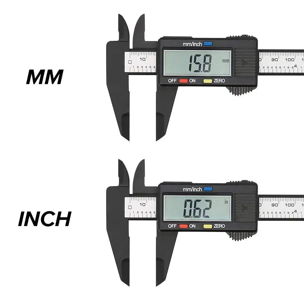 150mm 100mm Electronic Digital Caliper Carbon Fiber Dial Vernier Caliper Gauge Micrometer Measuring Tool