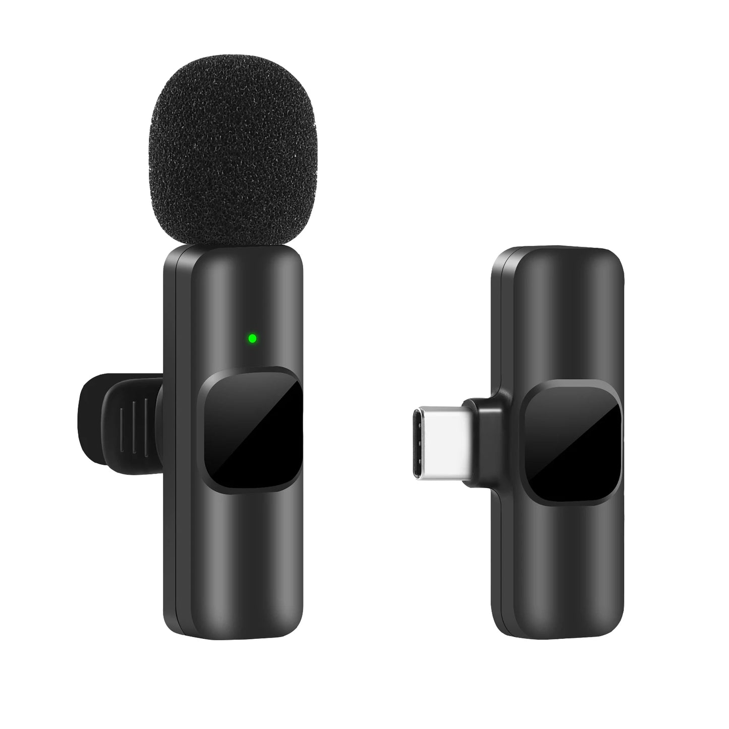 New Wireless Lavalier Microphone Portable Audio Video Recording Mini Mic for iPhone & Android